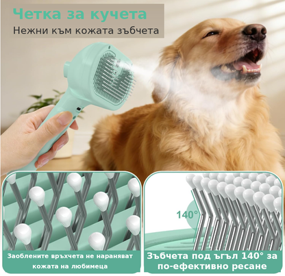 Парна четка за поддържане на кучета и котки
