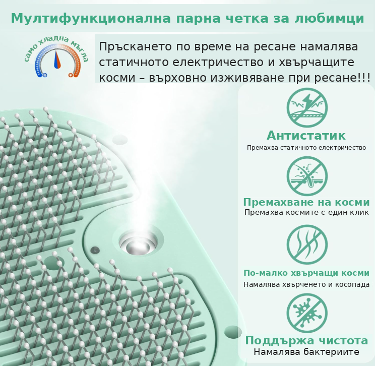 Парна четка за поддържане на кучета и котки